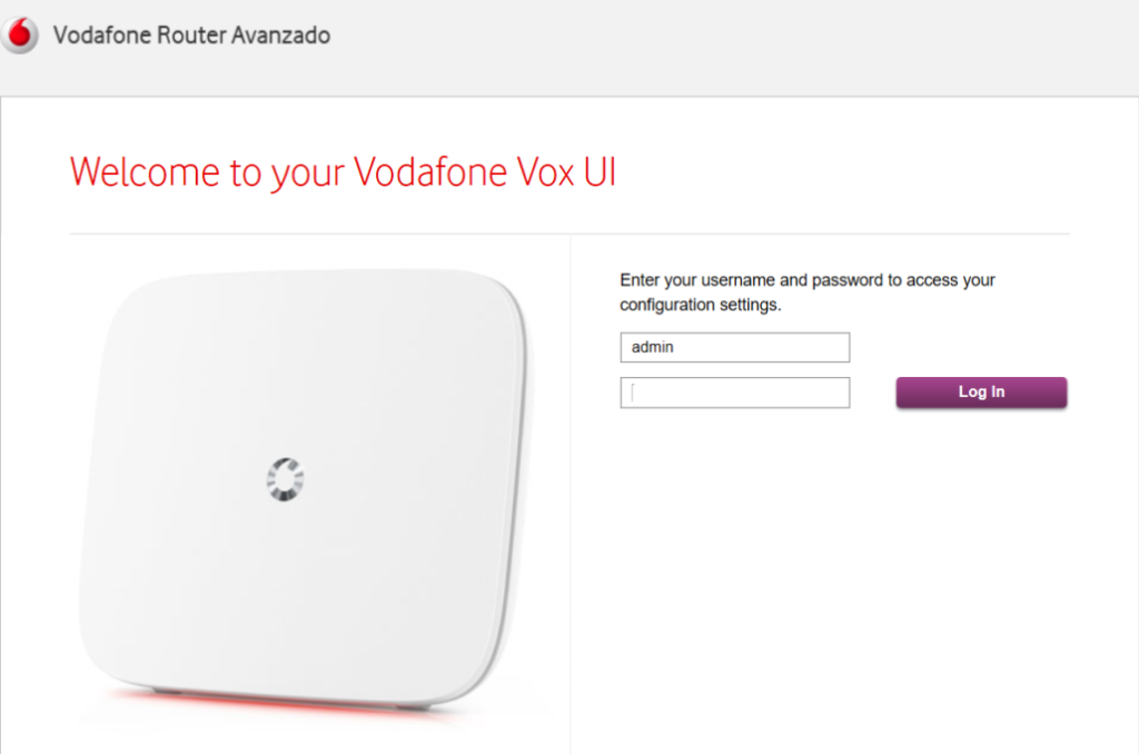 Configuration Vodafone